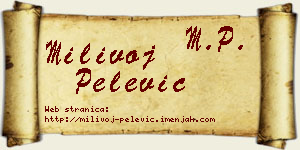 Milivoj Pelević vizit kartica